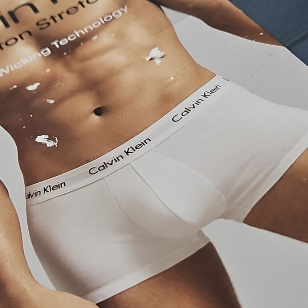 Calvin Klein Low Rise Trunk (3)‎ Three Pack XL 40-42 Blue Classic Fit New In Box - Picture 12 of 12